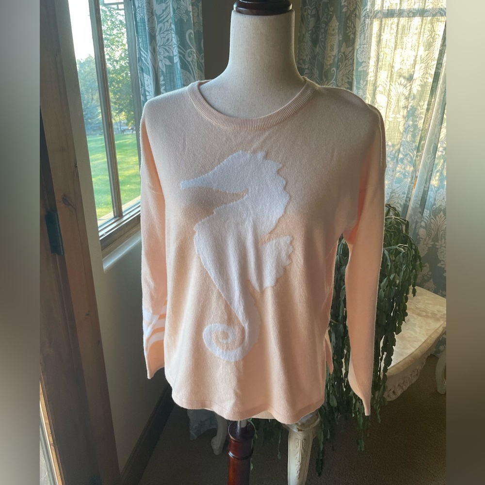Philosophy knit seahorse sweater
